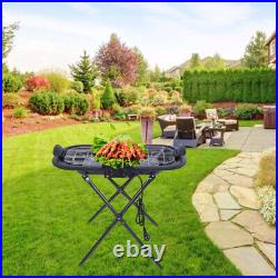 2000W Foldable Electric Barbecue Grill Carbon Grill BBQ Camping Panic Tool