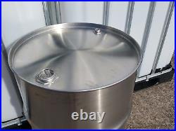 205 Litre 45 Gallon New Stainless Steel Barrel BBQ Drum Tank Twin Bung Storage