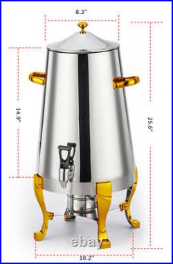 20L Coffee Insulation Barrel Stainless Steel Coffee Pot Alcohol Heated Buffet