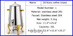20L Insulation Barrel Buckets Container Coffee Tea Tripod Stainless Steel for Wa