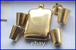 24K Gold Plated Engraved Love Hip Flask Stainless Steel? Etal 6oz Gift Box