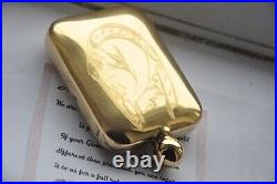 24K Gold Plated Lucky Horse Hip Flask Stainless Steel? Etal 6oz Gift Box