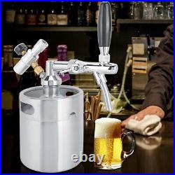 2L Mini Beer Keg Barrel Stainless Steel Barrel Holds Beer Homebrew Mini Keg Tap