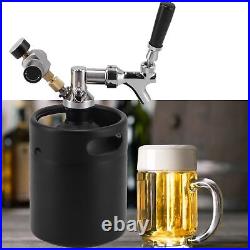 2L Stainless Steel Wine Barrel Mini Automatic Beer Container Home Wine Dispenser