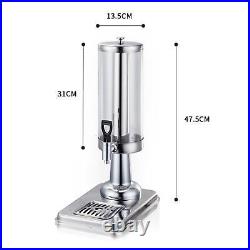 3L Beverage Dispenser Ice Cylinder Stainless Steel Faucet for Picnic Sangria