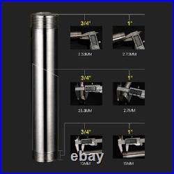 3/4-1 BSP Male Barrel Nipple 304 Stainless Steel Pipe Fitting Length 10-50cm