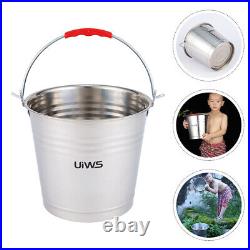 3 Count Stainless Steel Bucket Multipurpose Milk Metal Dairy Barrel