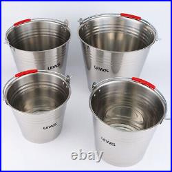 3 Count Stainless Steel Bucket Multipurpose Milk Metal Dairy Barrel