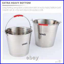 3 Count Stainless Steel Bucket Multipurpose Milk Metal Dairy Barrel