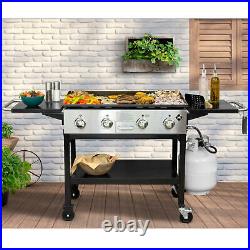 4-Burner Outdoor Gas Griddle 60,000 BTU Stainless Steel 720 sq Cooking Surface