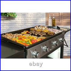 4-Burner Outdoor Gas Griddle 60,000 BTU Stainless Steel 720 sq Cooking Surface