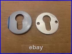 50x Stainless Steel Escutcheon Plates Euro Cylinder Profile Key Hole Cover 50mm
