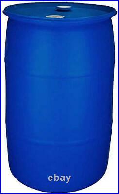 55 Gallon Water Storage Barrel Food Grade Material BPA Free Blue Closed Top NEW