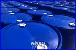 55 Gallon Water Storage Barrel Food Grade Material BPA Free Blue Closed Top NEW