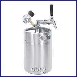 5L Stainless Steel Beer Barrel Set Beer Keg Adjustable Tap Spear 2 Class Constan