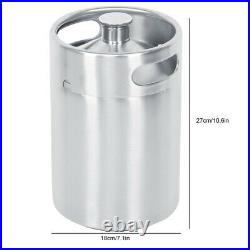 5L Stainless Steel Beer Keg Beer Barrel For Home And Bar Craft And Draft Beer