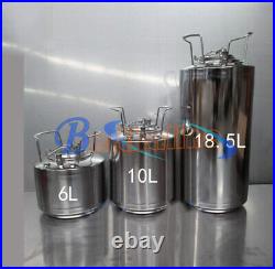 6L/10L/18.5L Portable Stainless Steel Fermenter Barrel Home Brew Wine Beer Keg