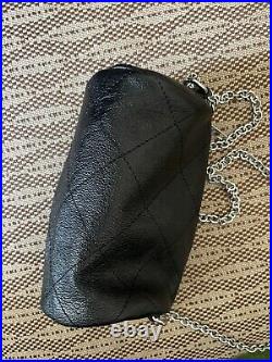 BNWOT McQ Alexander McQueen Small Barrel Shoulder Bag Black Diamond EmbosRRP350