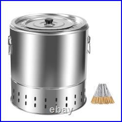 Barbecue Bucket Grill Cooking Grill Barrel Uniform Heat Durable Stovetop for