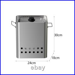 Barbecue Hanging Grill Windproof Stainless Steel Barrel for Backyard Camping