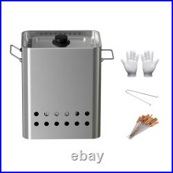 Barbecue Hanging Grill Windproof Stainless Steel Barrel for Backyard Camping