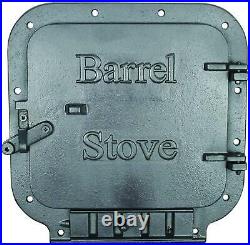 Barrel Stove Kit Cast Iron Legs Door Steel Drum Wood Burner Heater 36 55 Gal