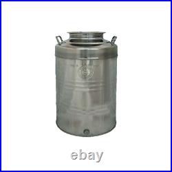 Belvivere barrel container for oil 20lt in 18/10 stainless steel 1/2' connection