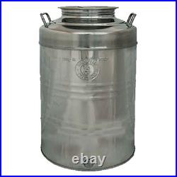 Belvivere barrel container for oil 25 lt in stainless steel 1/2' connection