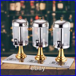 Beverage Barrel Dispenser Clear Stainless Steel for Iced Tea Lemonade Party