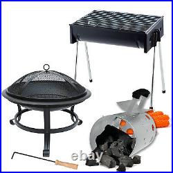 Black BBQ Barbecue Outdoor Garden Charcoal Barbecue Patio Party Cooking Large