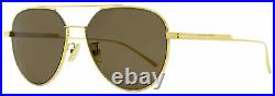 Bottega Veneta Aviator Sunglasses BV1013SK 003 Gold 57mm 1013
