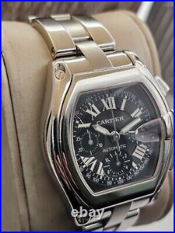 Cartier Roadster XL Chronograph Watch Ref 2618 Stainless Steel Watch