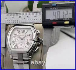 Cartier Roadster XL Chronograph Watch Ref 2618 Stainless Steel Watch Boxed