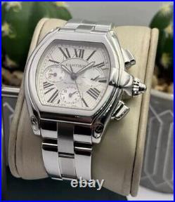 Cartier Roadster XL Chronograph Watch Ref 2618 Stainless Steel Watch Boxed