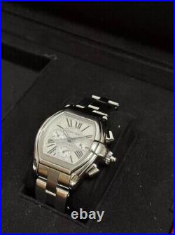 Cartier Roadster XL Chronograph Watch Ref 2618 Stainless Steel Watch Boxed