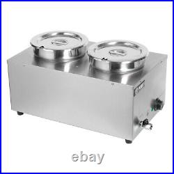 Catering Electric Hot Food Heating Bain Marie 2/6 Round Pots Food Barrel Warmer