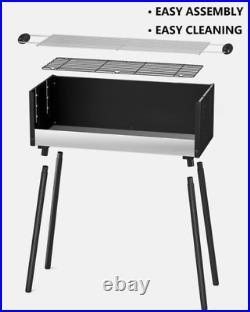 Charcoal BBQ Grill, 73 35cm Barrel Large Warming Surface Outdoor