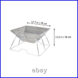 Charcoal Grill Foldable Sturdy Stainless Steel Barbecue Portable Bbq Thicken