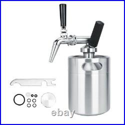 Coffee Dispenser Stainless Durable Beer Barrel 2L Food-grade Homebrew Nitrogen