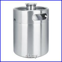 Coffee Dispenser Stainless Durable Beer Barrel 2L Food-grade Homebrew Nitrogen