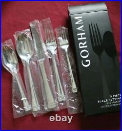 Crate & Barrel PEARL Gorham Stainless 5 Piece Place Setting Unused Flatware