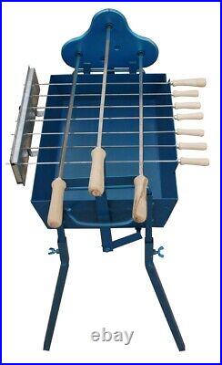 Cyprus BBQ Charcoal Rotisserie Grill Small Traditional Barbecue Set and Motor