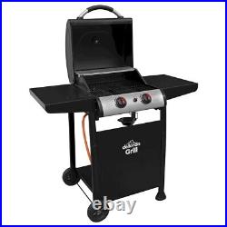 Dellonda 2 Burner Gas BBQ Grill Black/Stainless Steel DG13