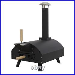 Dellonda Portable Wood-Fired 14 Pizza Oven and Smoking Oven Stainless Steel