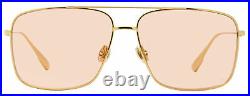Dior Rectangular Sunglasses Stellaire O3S J5GW7 Gold 57mm