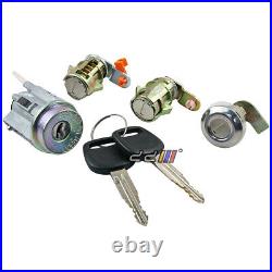 Door Lock & Key Ignition Barrel Set For Toyota Pickup Hilux RN85 LN106 1988-1997