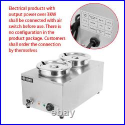Electric Bain Marie Round Pot Catering Soup Sauce Commercial Food Barrel Warmer