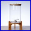 Glass Drink Barrel Dispenser with Stainless Steel Faucet Jar