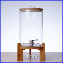 Glass Drink Barrel Dispenser with Stainless Steel Faucet Kombucha Container