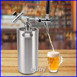 Growler Tap System 121.7oz Stainless Steel Keg Growler Mini Beer Keg Barrel